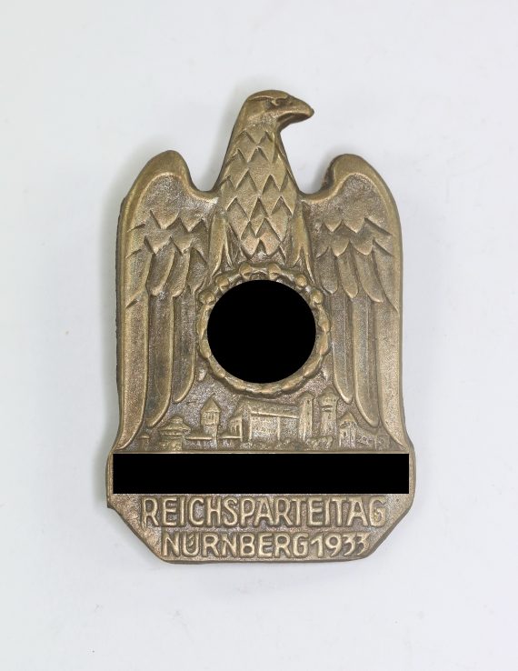 Abzeichen, NSDAP Reichsparteitag Nürnberg 1933, hohl geprägt (1)