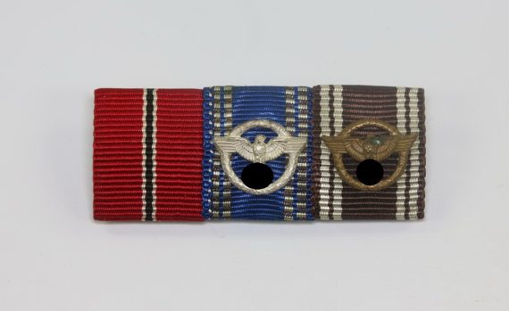 Feldspange 3X, Ostmedaille, NSDAP Dienstauszeichnung Bronze und Silber (1)