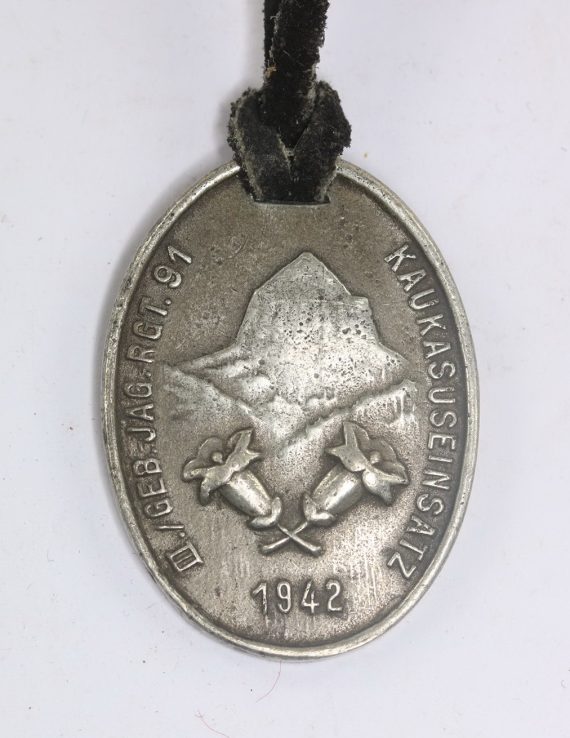 Gebirgsjäger Medaille III. Geb.-Jäg.-Rgt. 91 Kaukasuseinsatz 1942 (1)