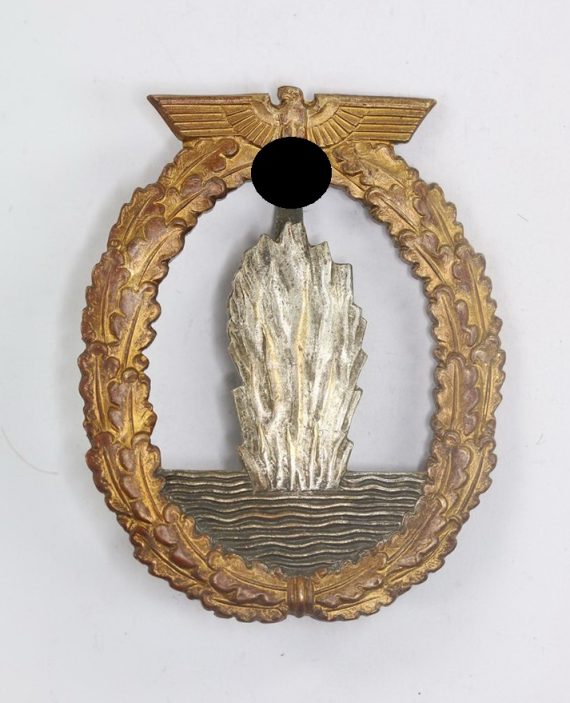 Kriegsmarine, Minensucherabzeichen, Hst. R.K. Rudolf Karneth, Gablonz (1)