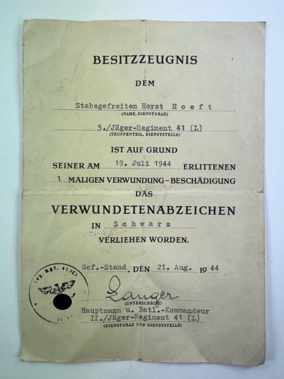 besitzzeugnis_ostmedaille_luftwaffen_felddivision_j_gerregiment_41_l__1
