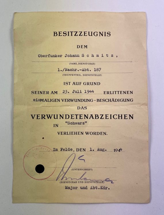 besitzzeugnis_verwundetenabzeichen_in_schwarz_1939_nachrichtenabteilung_187_1_4nd