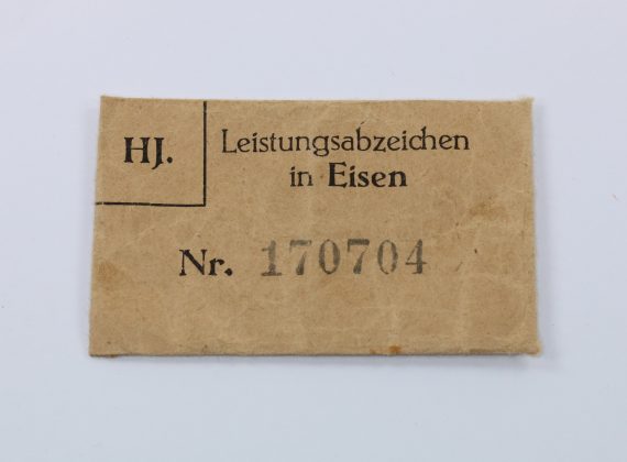 Verleihungstüte HJ Leistungsabzeichen in Eisen