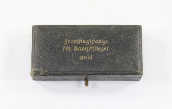 Etui Fronftflugspange für Kampfflieger in Gold